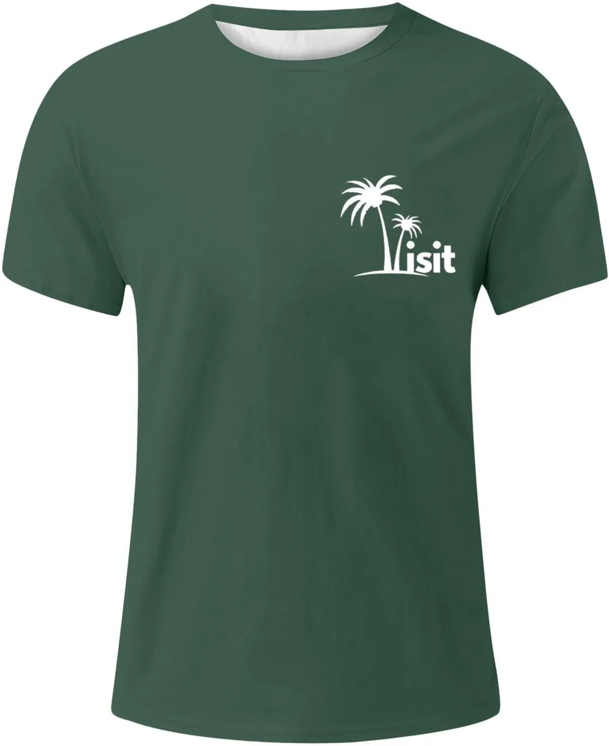 Big and Tall T-Shirts for Man Oversized Tropical Palm Print Tee Shirts Lightweight Quick Dry Summer Beach T Shirt