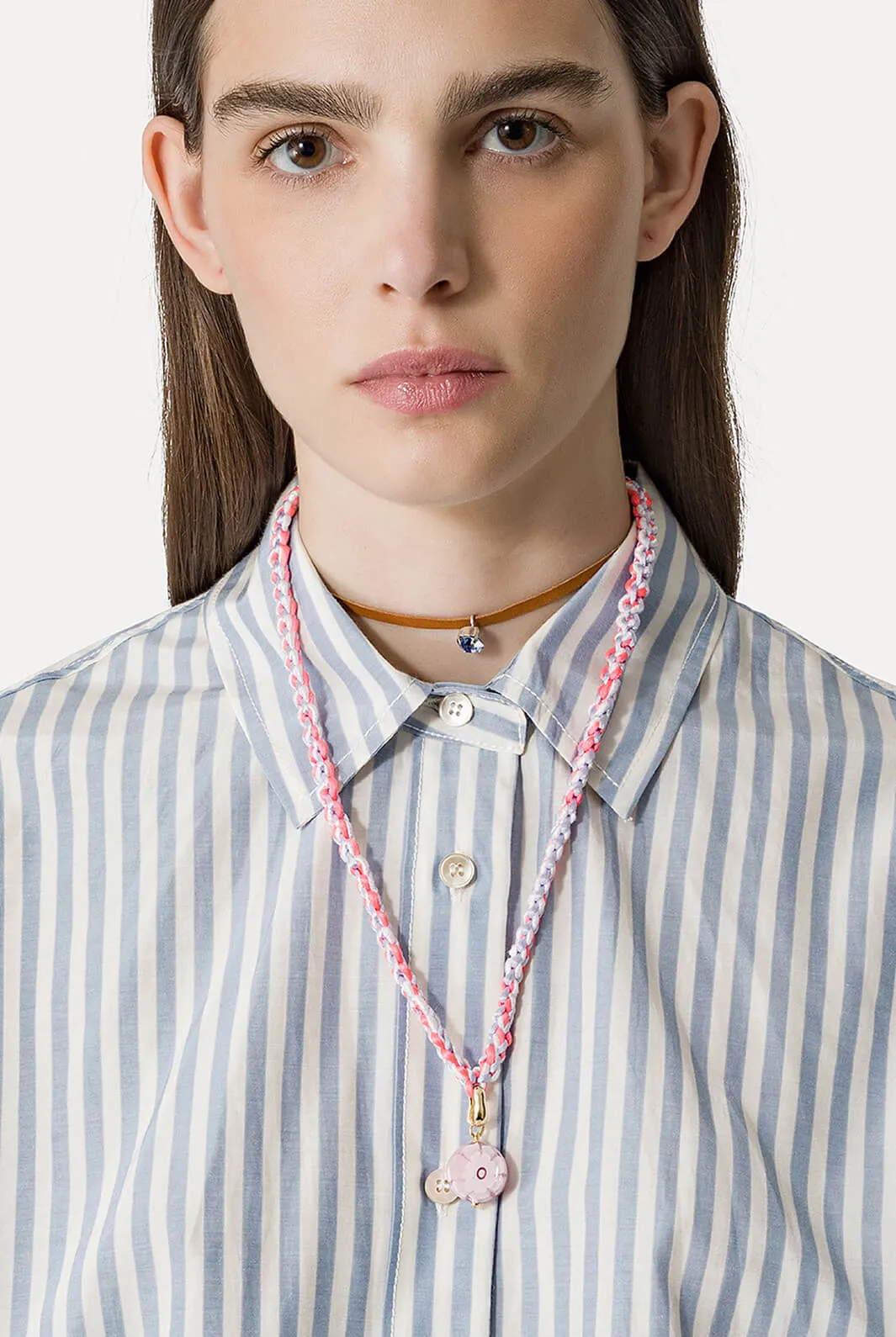 Chic Striped Tafferas Half Sleeves Boxy Shirt