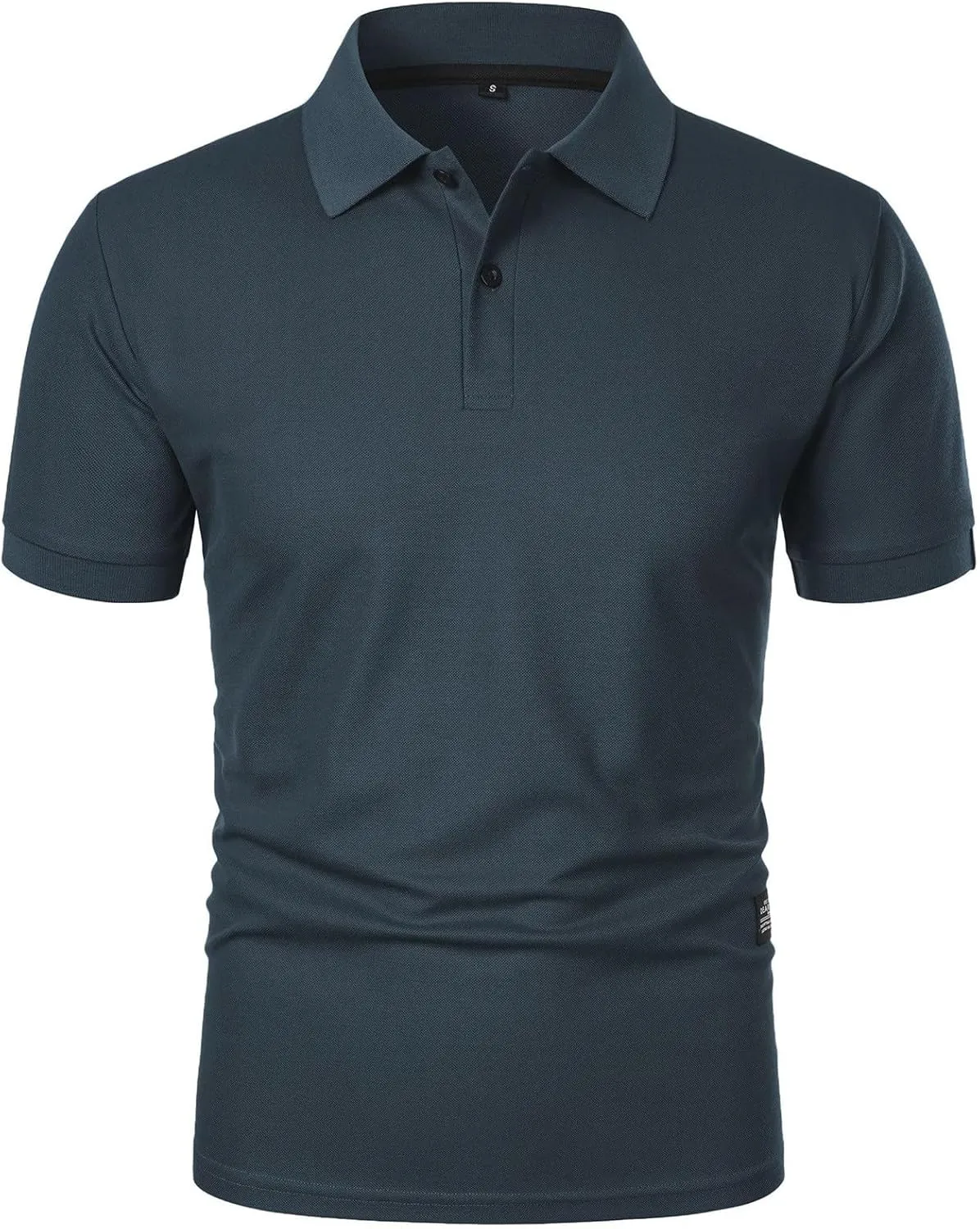 Golf Polo Shirts for Men Moisture Wicking Quick-Dry Athletic Workout Collared T-Shirts Texture Knitted Pullover Top