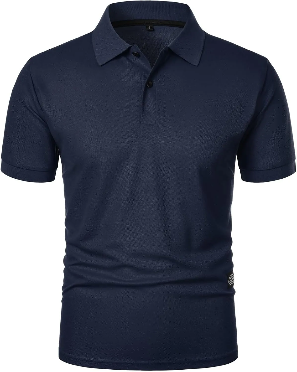 Golf Polo Shirts for Men Moisture Wicking Quick-Dry Athletic Workout Collared T-Shirts Texture Knitted Pullover Top