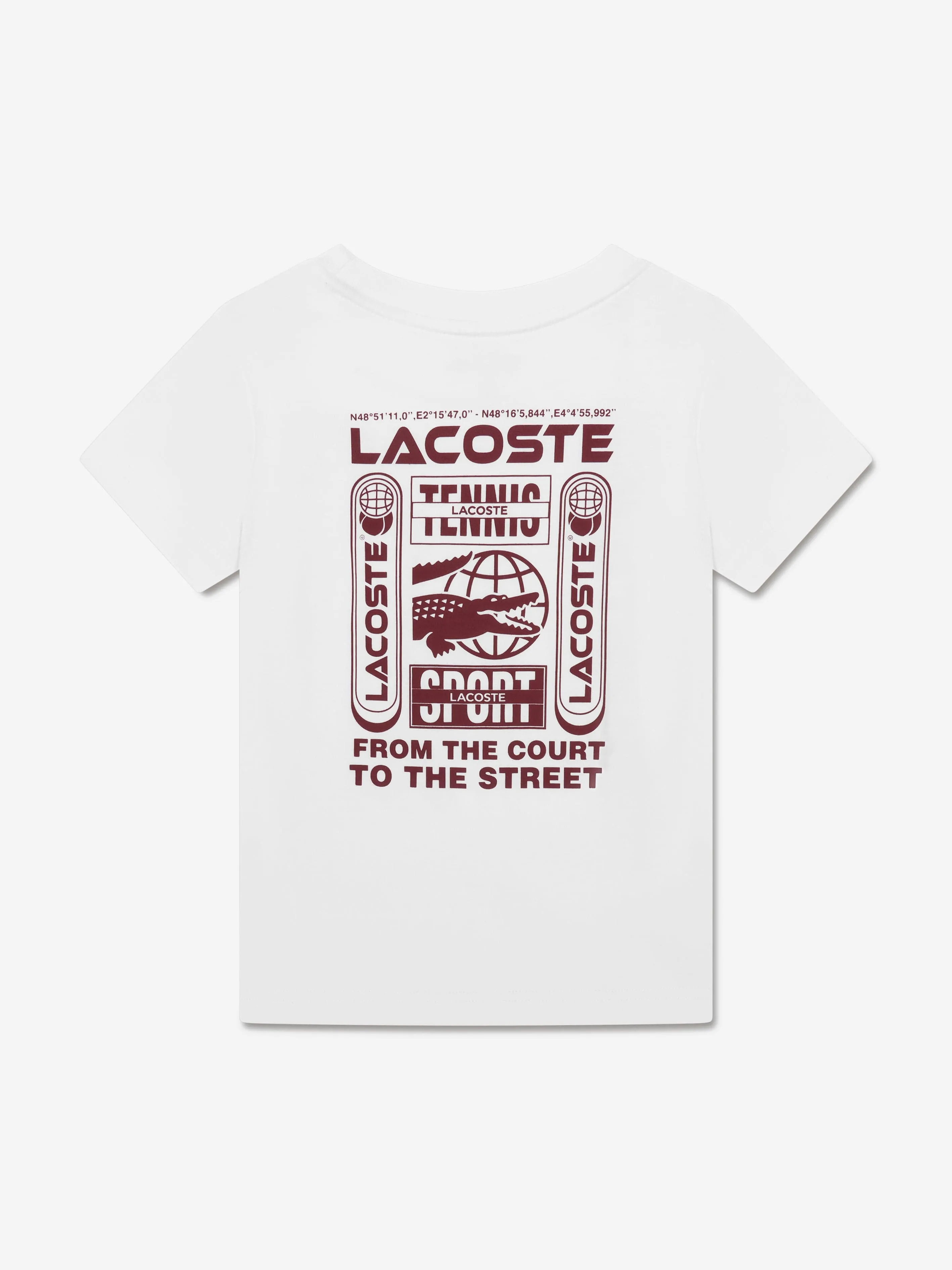 Lacoste Boys Tennis Logo T-Shirt in White