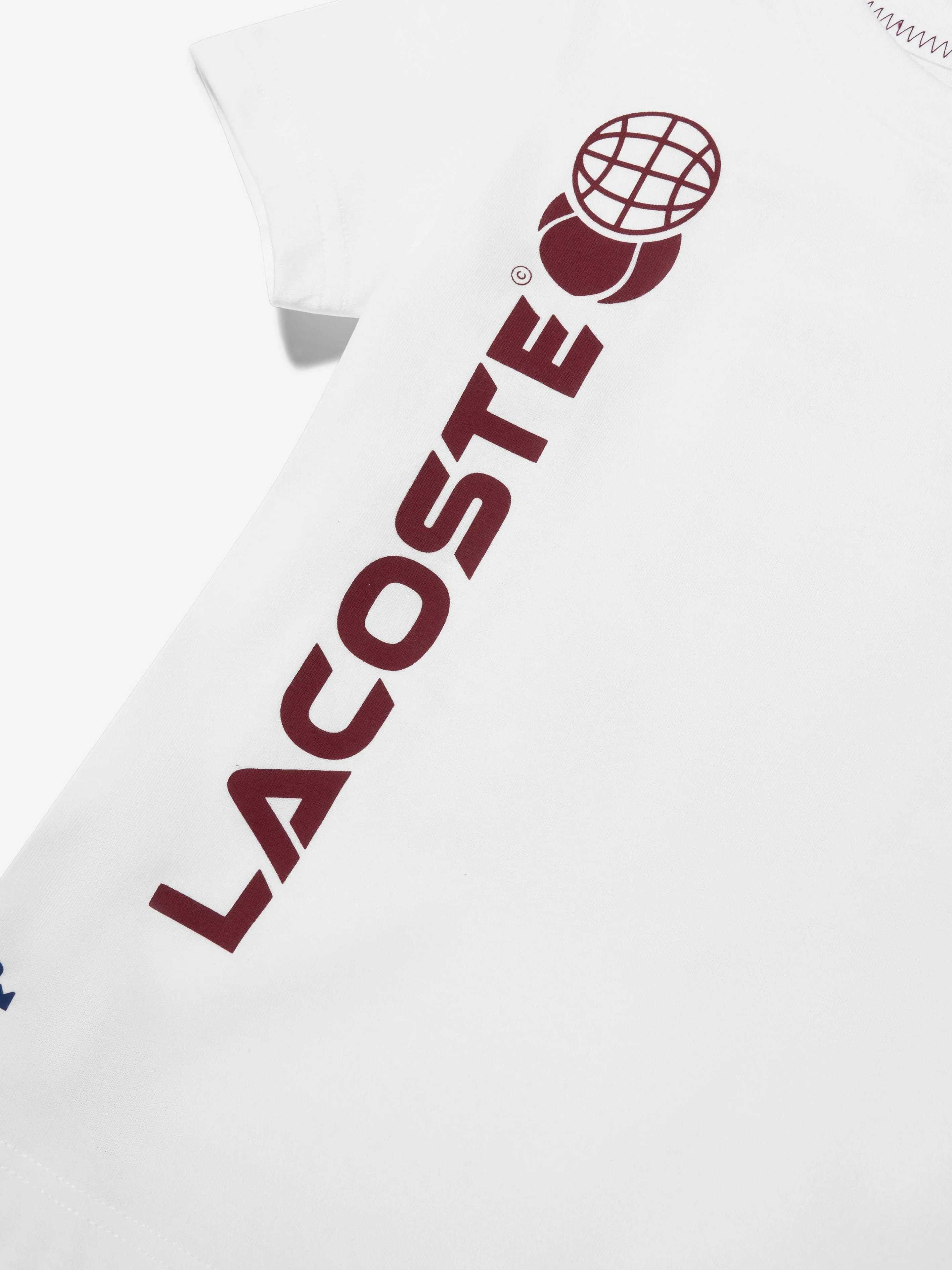 Lacoste Boys Tennis Logo T-Shirt in White
