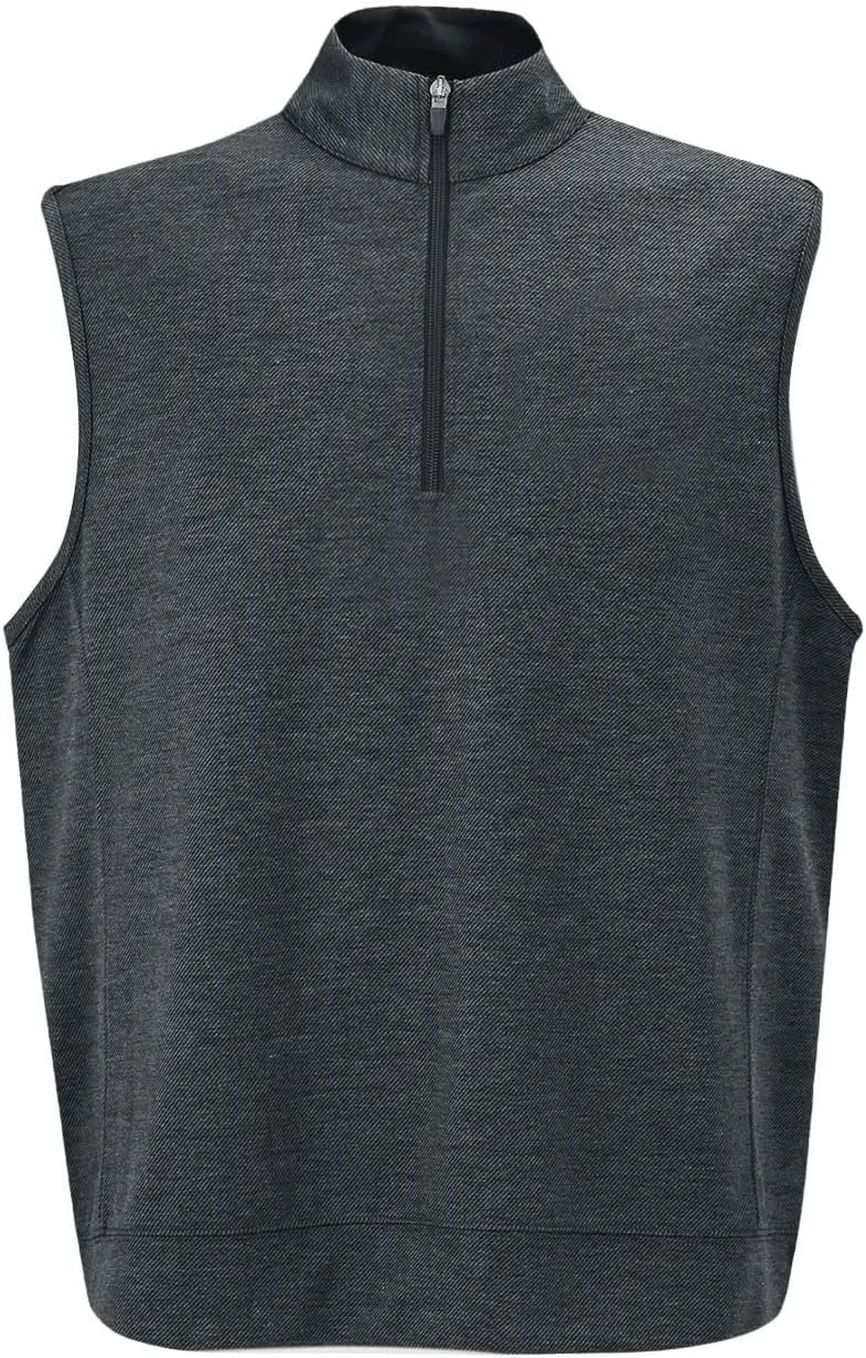 Makkrom Mens Quarter Zip Sleeveless Golf Vest Pullover Stand Collar Casual Vests Outerwear