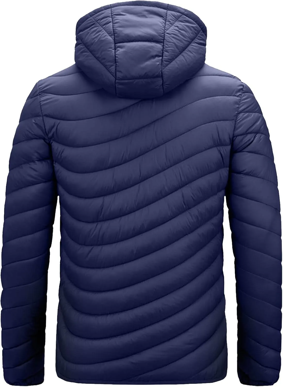 Mens Bubble Puffer Jacket Detachable Hood Warm Puffy Winter Thicken Padded Down Jackets Quilted Coat Windproof Outwear