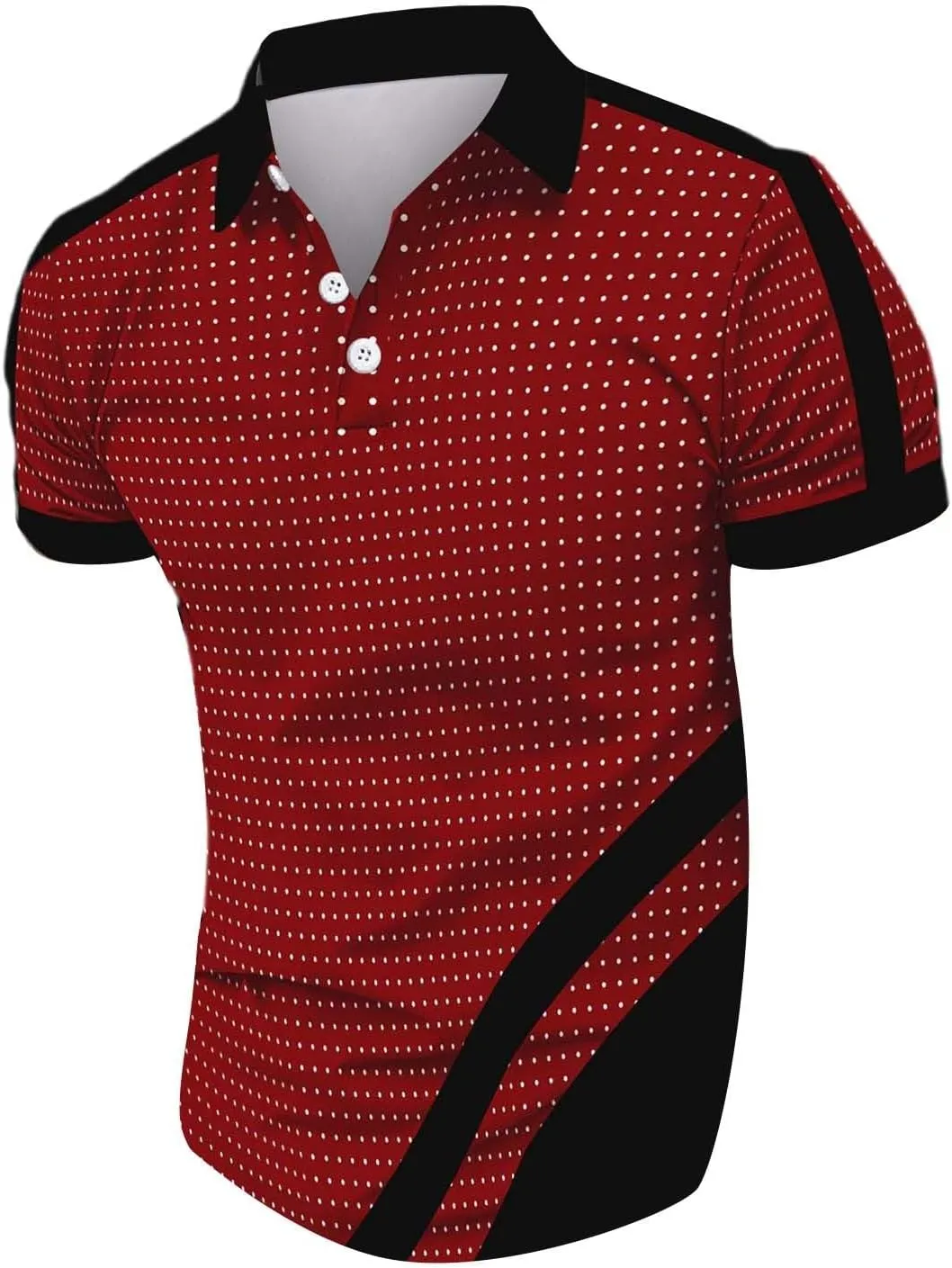 Men's Casual Polo Shirt Athletic Gym Bodybuilding Performance Workout Tee Tops Quick Dry Fitness Sport Running Shirts