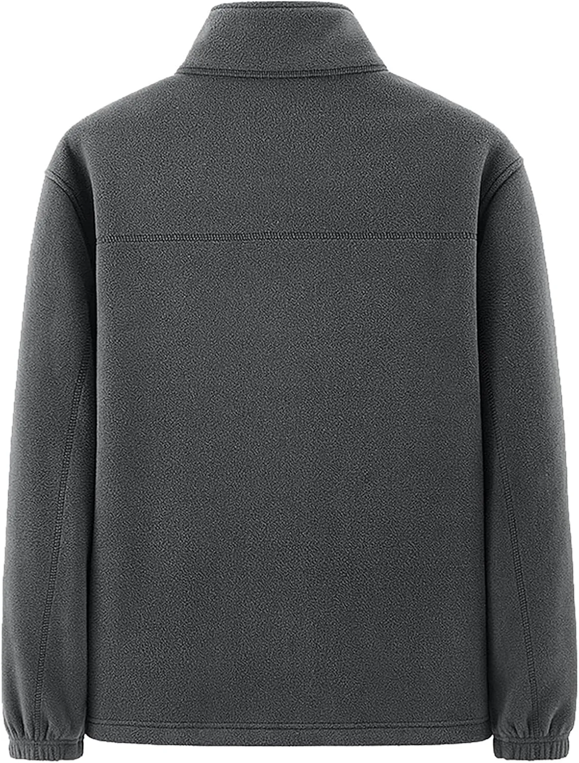 Mens Polar Fleece Jacket Full Zip Plus Size Winter Thermal Jackets Long Sleeve Stand Collar Sweatshirts Coats with Pockets