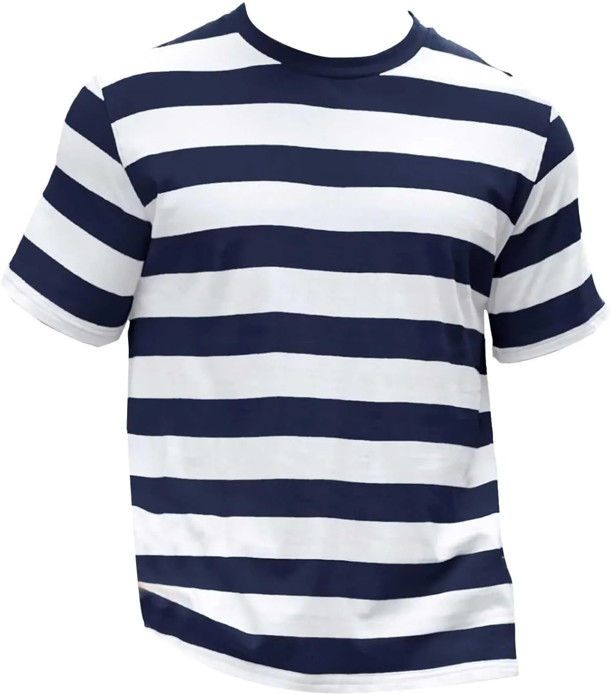 Men's Short Sleeve T-Shirts Trendy Striped Color Block Crew Neck Summer Casual Tops Regular Fit Base Layer Cotton Tees