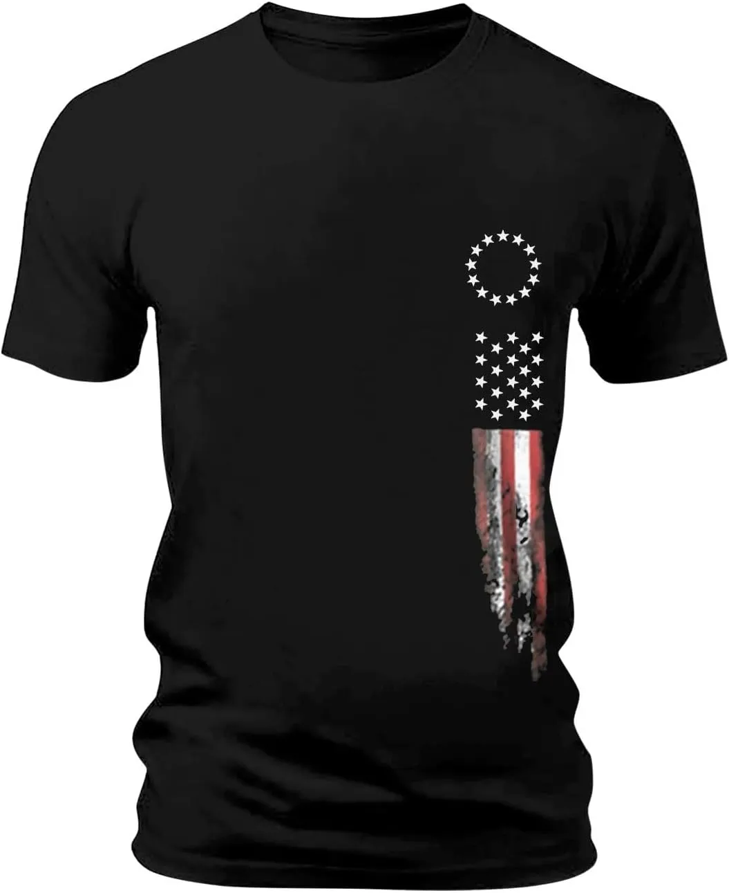 Patriotic Shirts for Men Short Sleeve Loose Fit Casual Summer 4th of July Tshirts Lightweight Big and Tall American Flag Tee