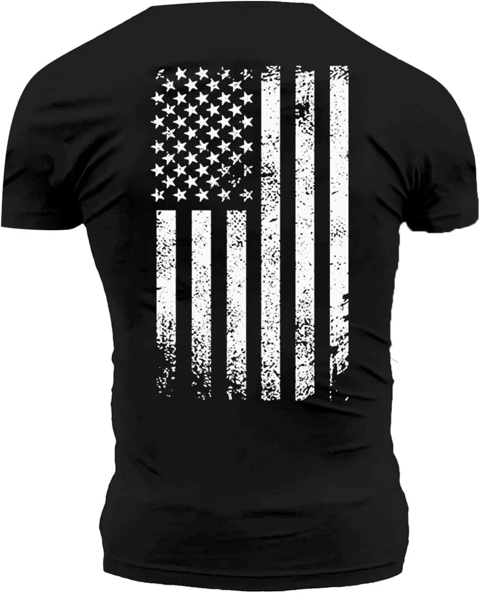 Patriotic Shirts for Men Short Sleeve Loose Fit Casual Summer 4th of July Tshirts Lightweight Big and Tall American Flag Tee