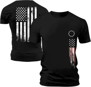 Patriotic Shirts for Men Short Sleeve Loose Fit Casual Summer 4th of July Tshirts Lightweight Big and Tall American Flag Tee