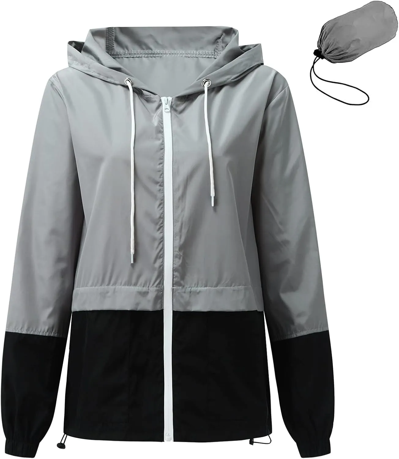 Raincoat Women Lightweight Waterproof Rain Jackets Packable Outdoor Hooded Windbreaker Rain Coats (S-3XL)