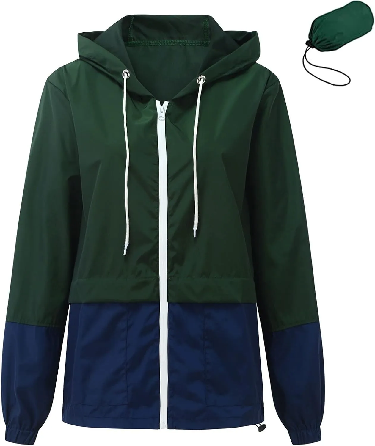 Raincoat Women Lightweight Waterproof Rain Jackets Packable Outdoor Hooded Windbreaker Rain Coats (S-3XL)